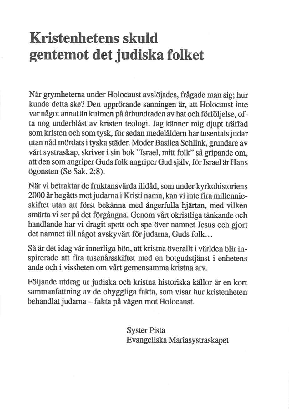 Kristenhetens skuld gentemot det judiska folket